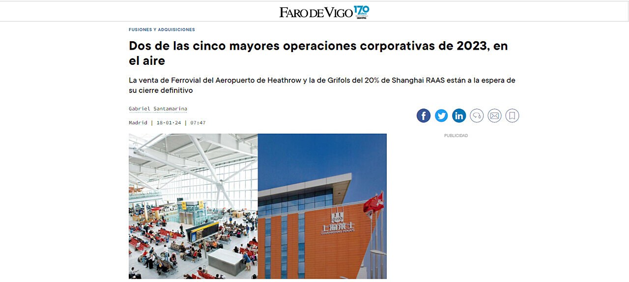 Dos de las cinco mayores operaciones corporativas de 2023, en el aire